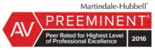 2024 Martindale-Hubbell AV Preeminent® Award - Peer Rated for Highest Level of Professional Excellence