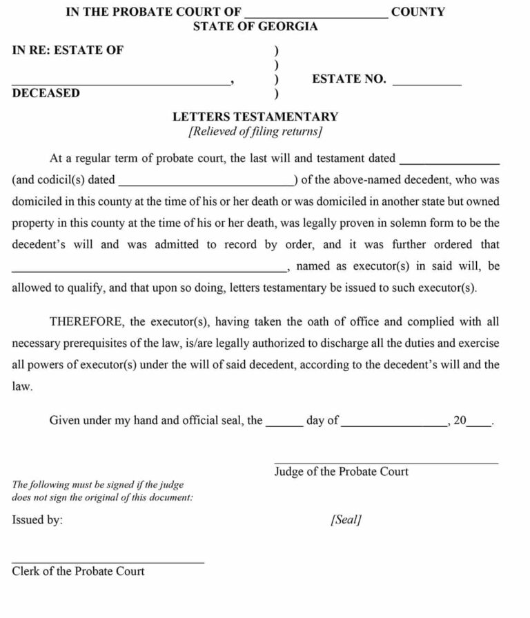 LOT Relieved of filing returns