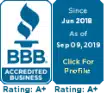 BBB Accredited Business. A+ Rating since June of 2018